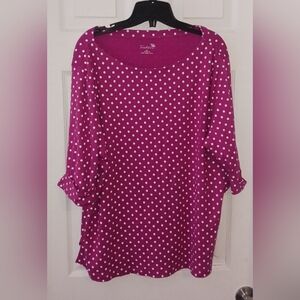 Tradition Pink & White Polka Dot Shirt
